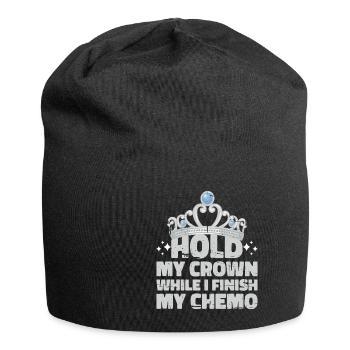 Tenez ma couronne pendant que je termine ma chimio 53 - Bonnet en jersey - noir - Devant