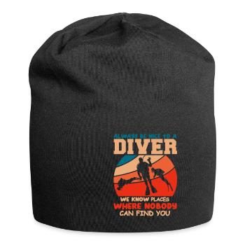 Taucher Tauchen Design Schnorcheln - Jersey-Beanie - Schwarz - Vorne