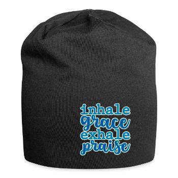 Inspirez la grâce expirez Louange 2 - Bonnet en jersey - noir - Devant