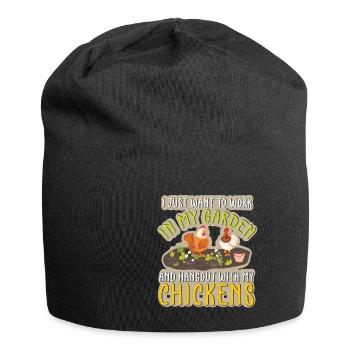 Garten Motiv Gärtner & Gärtnerin Spruch - Jersey-Beanie - Schwarz - Vorne