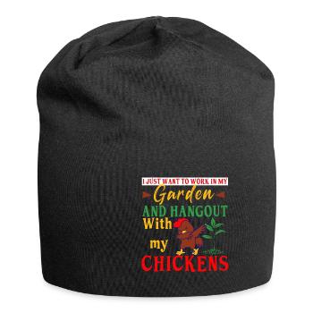 Garten Motiv Gärtner & Gärtnerin Spruch - Jersey-Beanie - Schwarz - Vorne