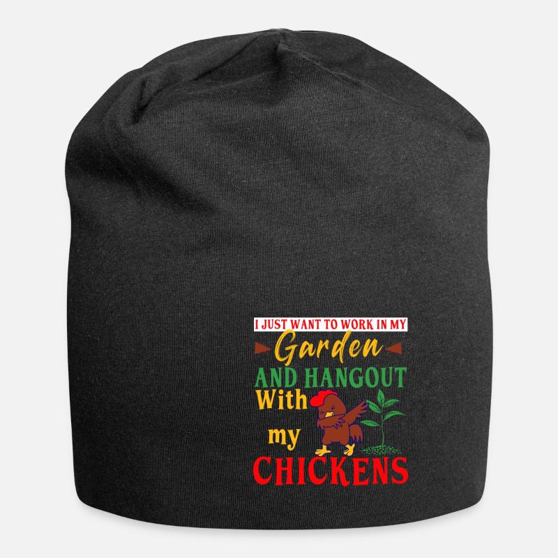 Garten Motiv Gärtner & Gärtnerin Spruch - Jersey-Beanie - Schwarz