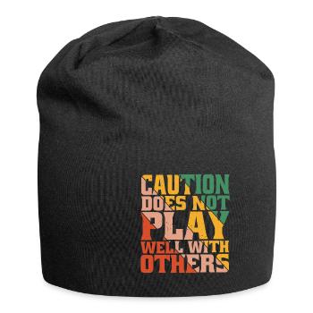 Caution Does Not Play Well With Others 50 - Jersey-Beanie - Schwarz - Vorne