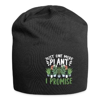 Just One More Plant I Promise Garden Gardening - Jersey Beanie - black - Front