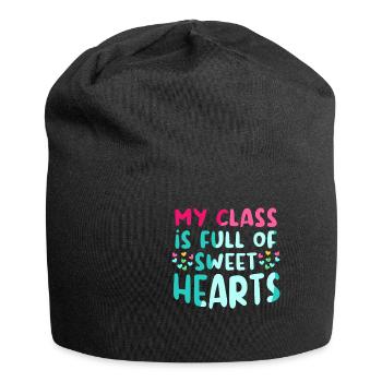 Ma classe est pleine d’école de professeurs de cœurs doux - Bonnet en jersey - noir - Devant