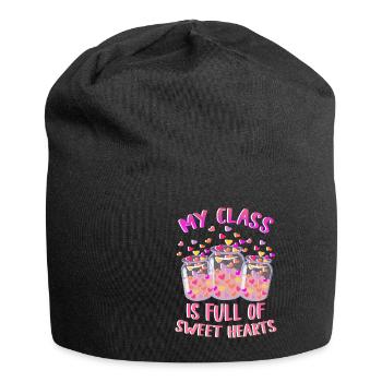 Ma classe est pleine d’école de professeurs de cœurs doux - Bonnet en jersey - noir - Devant