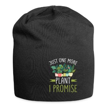 Just One More Plant I Promise Garden Gardening - Jersey Beanie - black - Front