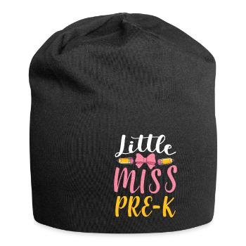 Miss Pre K Kindergarten Preschool Enrollment - Jersey Beanie - black - Front