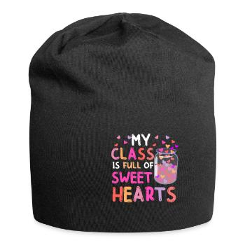 Ma classe est pleine d’école de professeurs de cœurs doux - Bonnet en jersey - noir - Devant