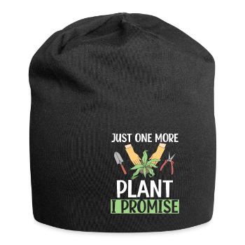 Just One More Plant I Promise Garden Gardening - Jersey Beanie - black - Front