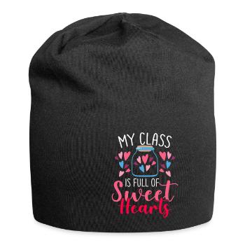 Ma classe est pleine d’école de professeurs de cœurs doux - Bonnet en jersey - noir - Devant