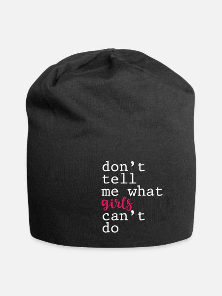 Don't Tell Me What Girls Can't Do 4 - Jersey Beanie - black