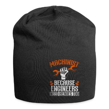 Machinist Because Engineers Need Heroes Too - Jersey-Beanie - Schwarz - Vorne