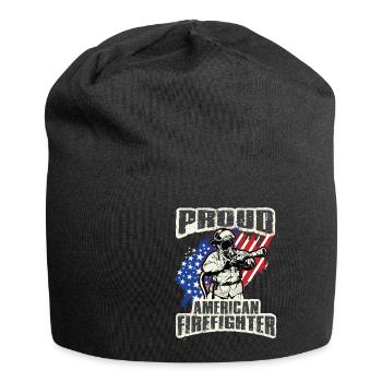 Feuerwehrmann Feuerwehr & Sprüche - Jersey-Beanie - Schwarz - Vorne