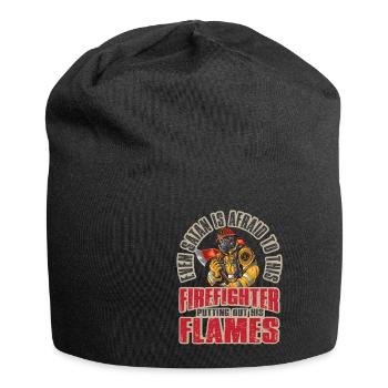 Feuerwehrmann Feuerwehr & Sprüche - Jersey-Beanie - Schwarz - Vorne