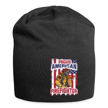 Feuerwehrmann Feuerwehr & Sprüche - Jersey-Beanie - Schwarz - Vorne