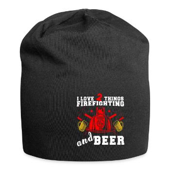 Feuerwehrmann Feuerwehr & Sprüche - Jersey-Beanie - Schwarz - Vorne