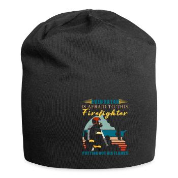 Feuerwehrmann Feuerwehr & Sprüche - Jersey-Beanie - Schwarz - Vorne