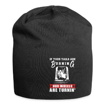 Feuerwehrmann Feuerwehr & Sprüche - Jersey-Beanie - Schwarz - Vorne