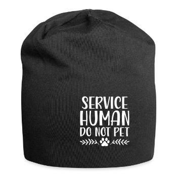 Human Do Not Pet Hundebesitzer Hundeliebhaber - Jersey-Beanie - Schwarz - Vorne