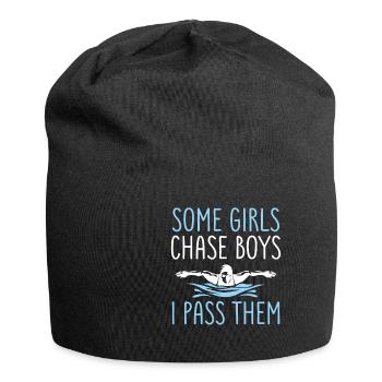 Certaines filles chassent les garçons Je les dépasse - Bonnet en jersey - noir - Devant