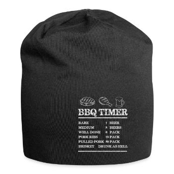 Lustiger Grill-Spruch I Grillen Motiv - Jersey-Beanie - Schwarz - Vorne