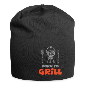 Lustiger Grill-Spruch I Grillen Motiv - Jersey-Beanie - Schwarz - Vorne