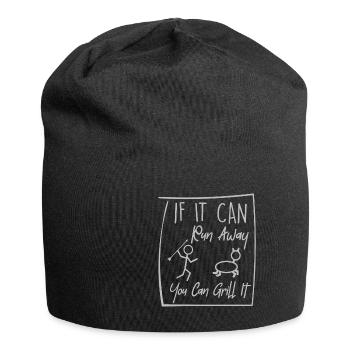 Lustiger Grill-Spruch I Grillen Motiv - Jersey-Beanie - Schwarz - Vorne
