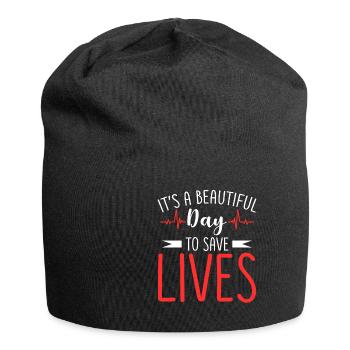 Its A Beautiful Day To Save Live's Nurse - Jersey Beanie - black - Front