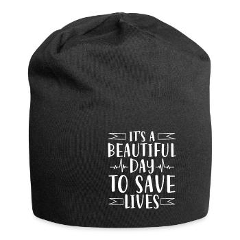 Its A Beautiful Day To Save Live's Nurse - Jersey Beanie - black - Front