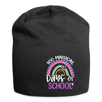 100 Magical Days Of School Einschulung Anfänger - Jersey-Beanie - Schwarz - Vorne