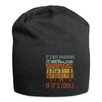 Its Not Hoarding If Its Tools Werkzeug - Jersey-Beanie - Schwarz - Vorne