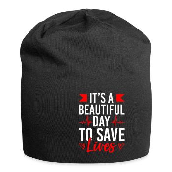Its A Beautiful Day To Save Live's Nurse - Jersey Beanie - black - Front