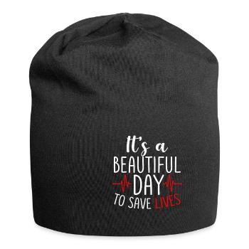 Its A Beautiful Day To Save Live's Nurse - Jersey Beanie - black - Front