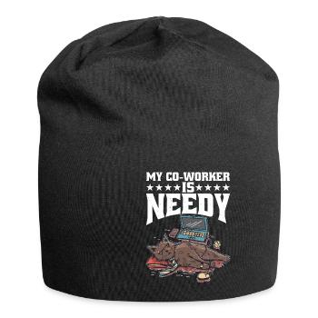 My Co-worker Is Needy 7 - Jersey Beanie - black - Front