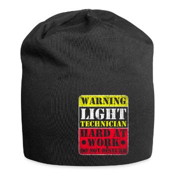 Warning Lightning Technician At Work - Jersey-Beanie - Schwarz - Vorne