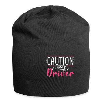 Caution Driver Driving School Driving Lessons Driving Licence - Jersey Beanie - black - Front