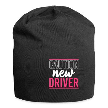 Caution Driver Driving School Driving Lessons Driving Licence - Jersey Beanie - black - Front