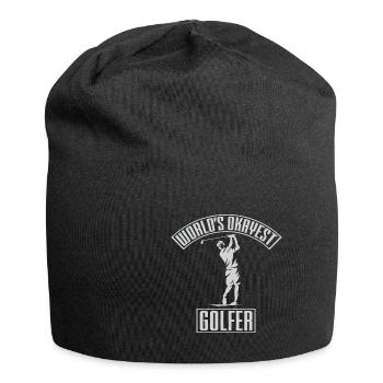 Golf Geschenk Witz Golfspieler Golfer - Jersey-Beanie - Schwarz - Vorne