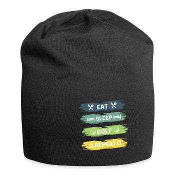 Golf Geschenk Witz Golfspieler Golfer - Jersey-Beanie - Schwarz - Vorne