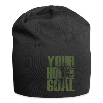 Golf Geschenk Witz Golfspieler Golfer - Jersey-Beanie - Schwarz - Vorne