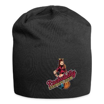 Rockabilly Rocknroll Musik Rock Hardrock - Jersey-Beanie - Schwarz - Vorne