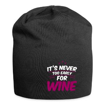 It's Never Too Early For Wine 4 - Jersey Beanie - black - Front