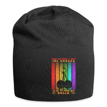Golf Geschenk Witz Golfspieler Golfer - Jersey-Beanie - Schwarz - Vorne