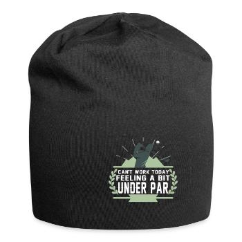 Golf Geschenk Witz Golfspieler Golfer - Jersey-Beanie - Schwarz - Vorne