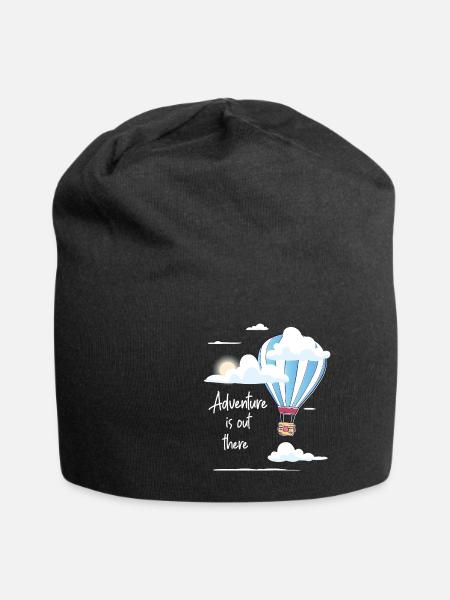 Heißluftballon & Ballon Fahrer Geschenk - Jersey-Beanie - Schwarz