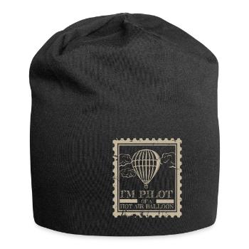 Heißluftballon & Ballon Fahrer Geschenk - Jersey-Beanie - Schwarz - Vorne