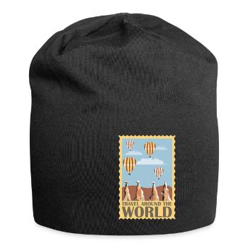 Heißluftballon & Ballon Fahrer Geschenk - Jersey-Beanie - Schwarz - Vorne
