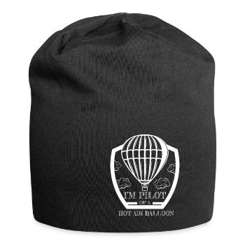 Heißluftballon & Ballon Fahrer Geschenk - Jersey-Beanie - Schwarz - Vorne