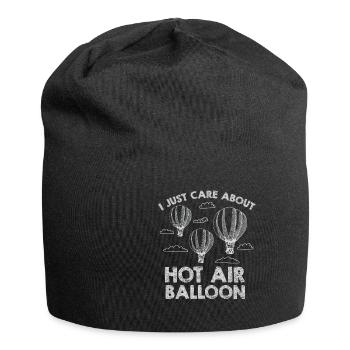 Heißluftballon & Ballon Fahrer Geschenk - Jersey-Beanie - Schwarz - Vorne